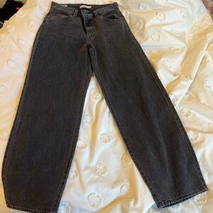 Levi's Black Wide Leg Dad Jeans